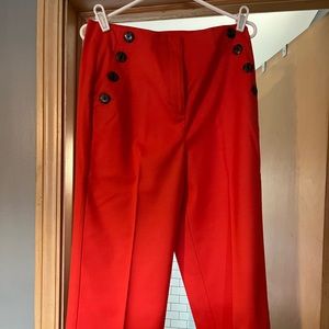 Ann Taylor Factory Cropped Sailor Pants in Orange/Red Size 4